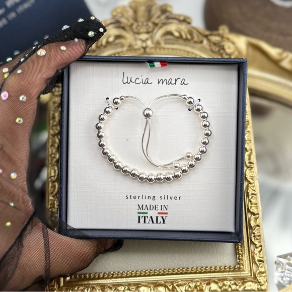 Lucia Mara Sterling Silver Beaded Bracelet – Made in Italy - Picture 5 of 7